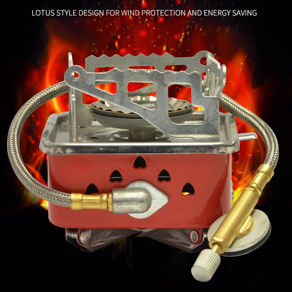 

Portable Foldable Stove Compact Outdoor Furnace For Camping Hiking Travel Small Burner Efficient Flame Burning With Storage Bag