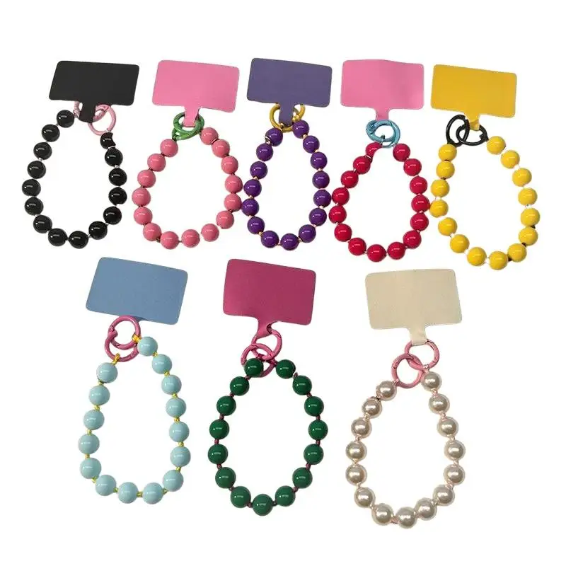 Cute Colorful Love Heart Bead Phone Pendant Charm Strap Cord For Phone Bag Universal Girl Hanging Rope