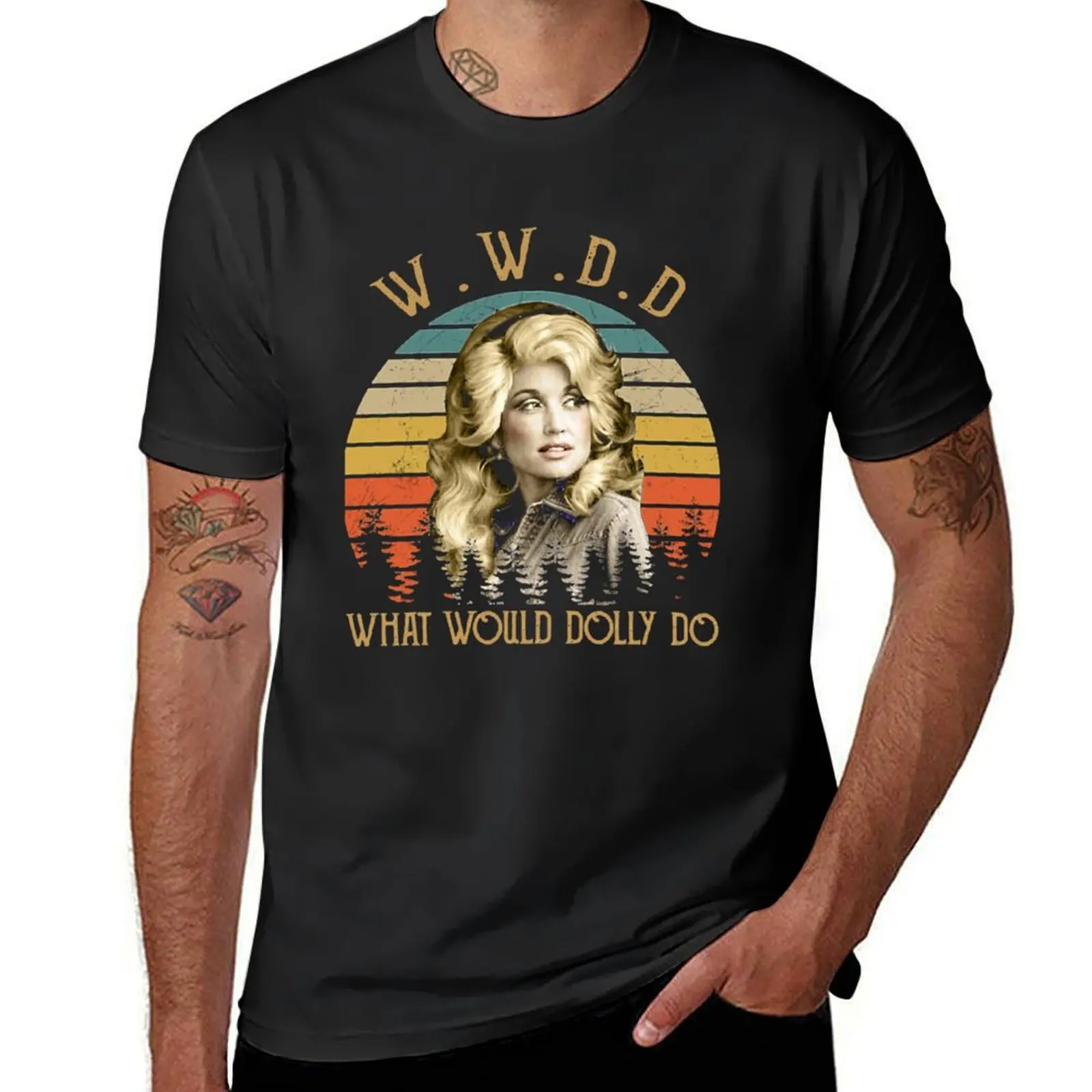 

What Would Dolly Do Country Music Retro Style T-Shirt graphics Blouse heavyweights mens champion t shirts