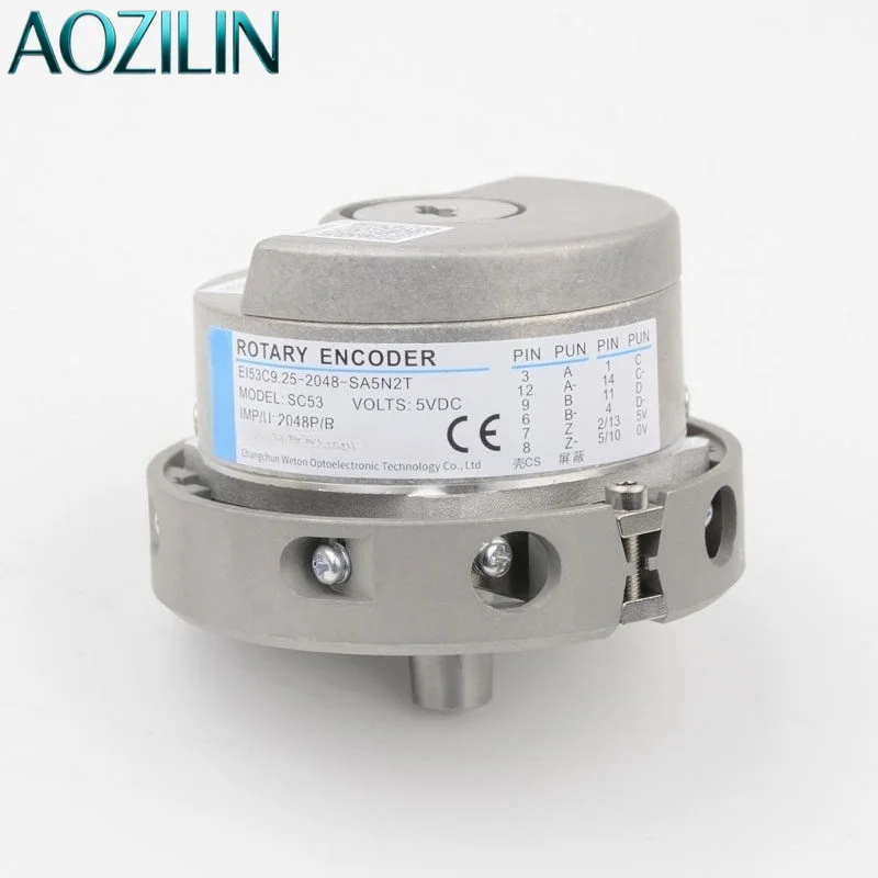 AOZILIN Elevator Rotary Encoder EI53C9.25‑2048‑SA5N2T, Compatible with ERN1387 Elevator Motor Replacement Spare Part