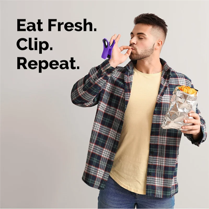 

AY03-Magnetic Sealing Clip Magnetic Chip Clips Tight Sealing Bag Clips For Food Packages With Super Strong Magnet Clips For Frid