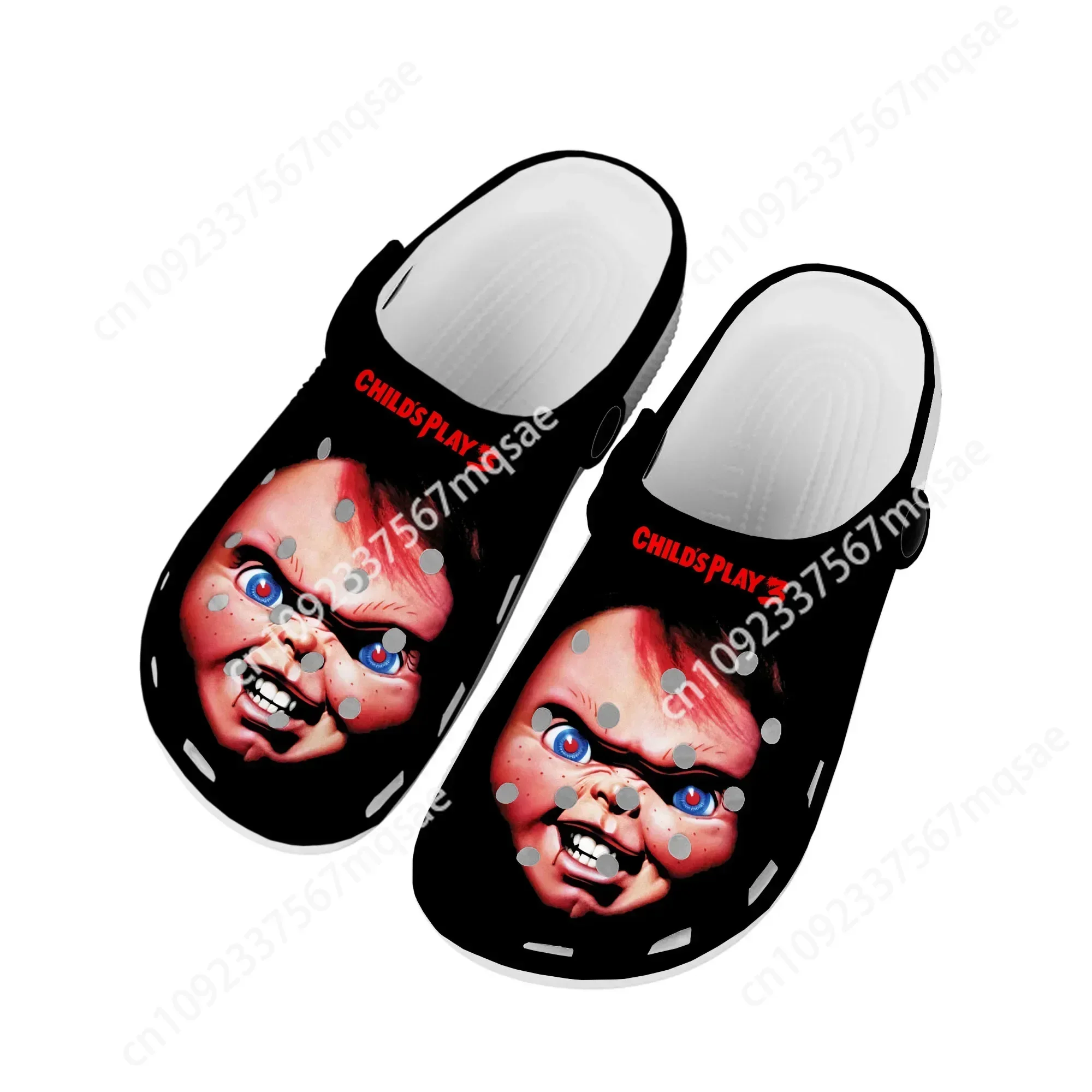 

Horror Movie Childs Play Chucky Home Clogs Custom Water Shoes Mens Womens Teenager Shoe 3D Print Garden Clog Beach Hole Slippers