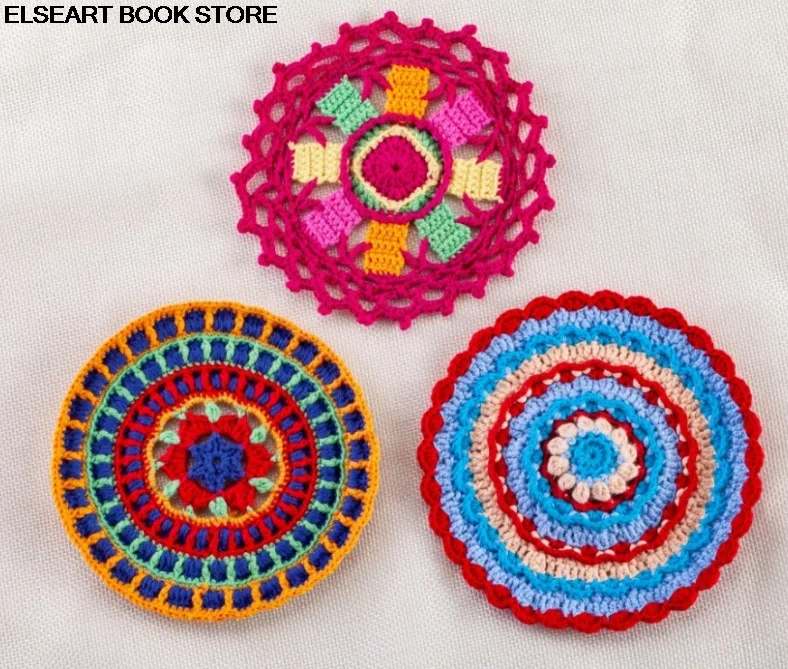Mandala Crochet art fancy cushion table mat manuale Crochet tutorial book