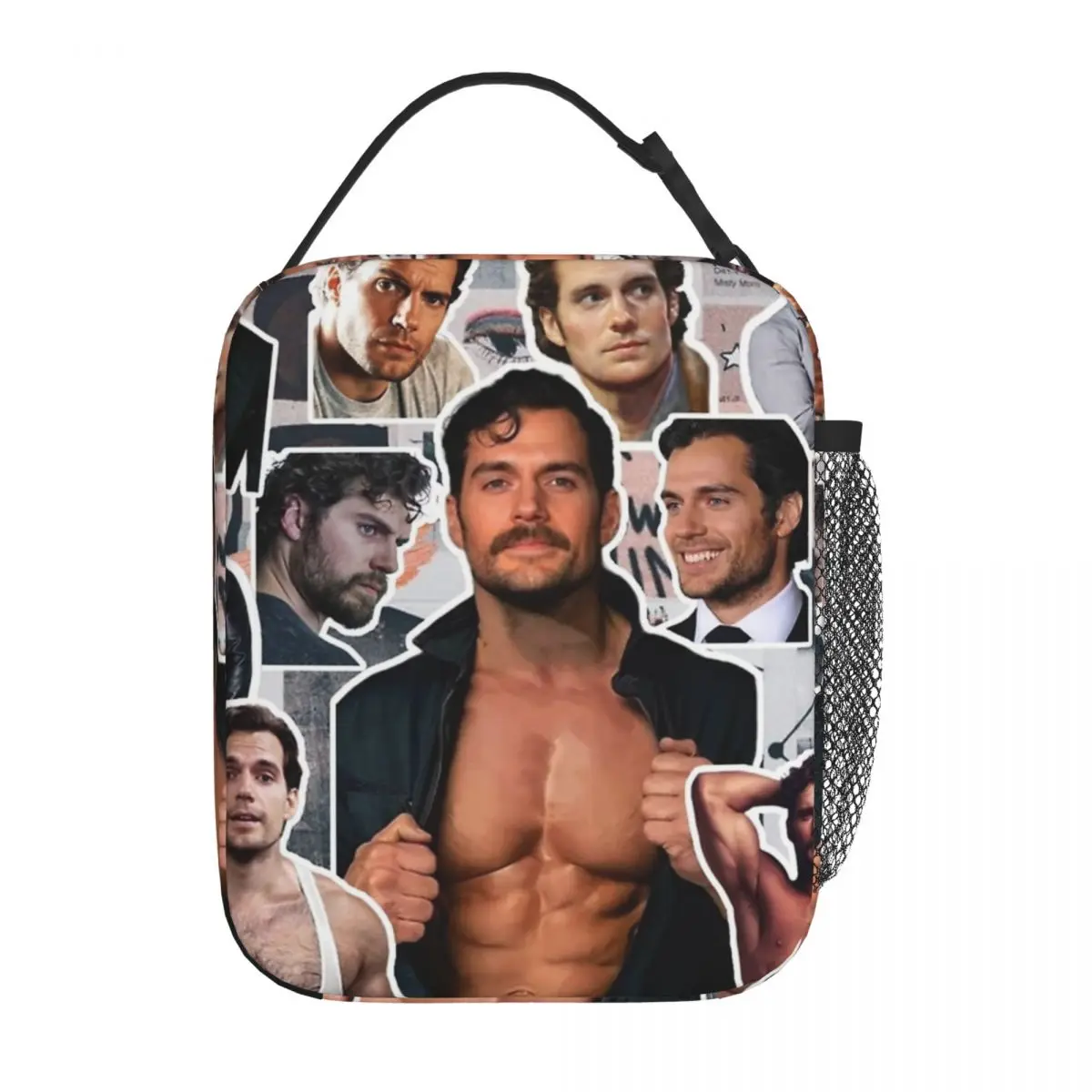 

Henry Cavill Photo Collage Product Insulated Lunch Bag For Office Food Storage Bag Portable Thermal Cooler Lunch Boxes