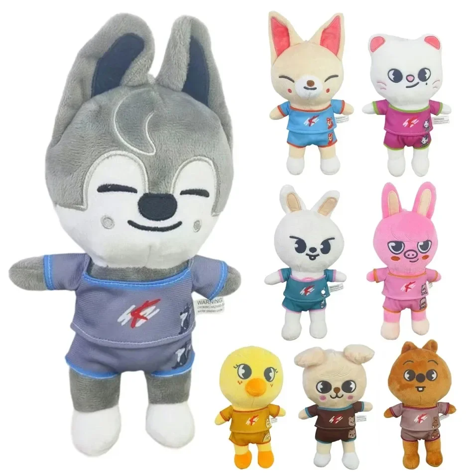 Stray Kids Plush Skzoo Plush Toys Leebit Skz Cartoon Stuffed Animal Plushies Doll Kawaii Companion for Kid Adult Fans Gift