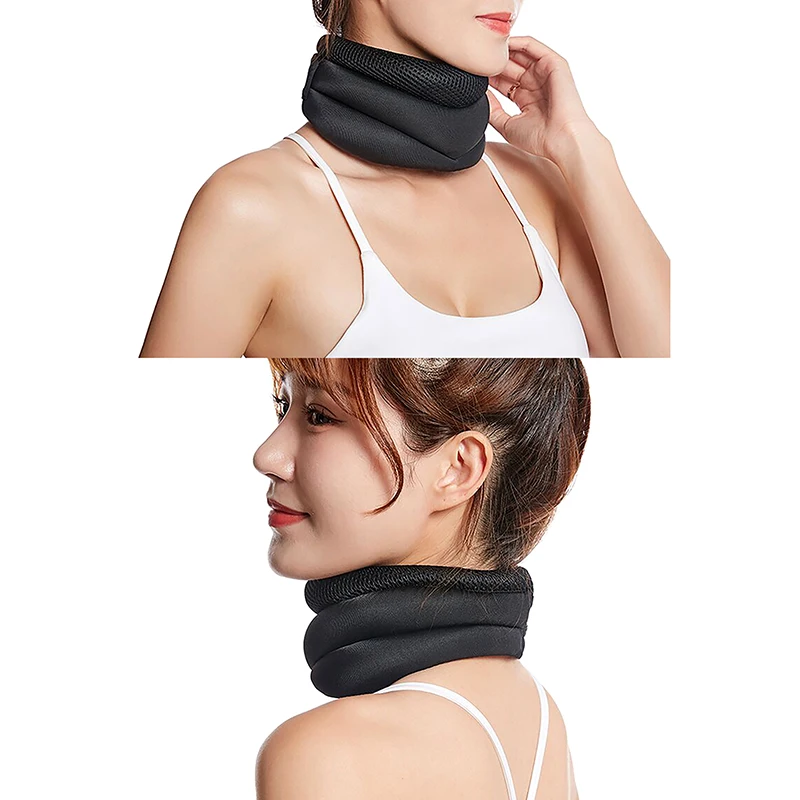 (BBQ4)Universal 3-Stage Soft Cervical Collar Anti-Snoring Neck Brace Pain Relief And Shoulder 3D Neck Support For Office Home