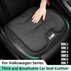 3D Leather Car Seat Cover For Volkswagen VW MK2 MK3 MK4 MK5 MK6 MK7 Thicken and Soft Auto Front Seat Cushion Anti Slip Chair Pad