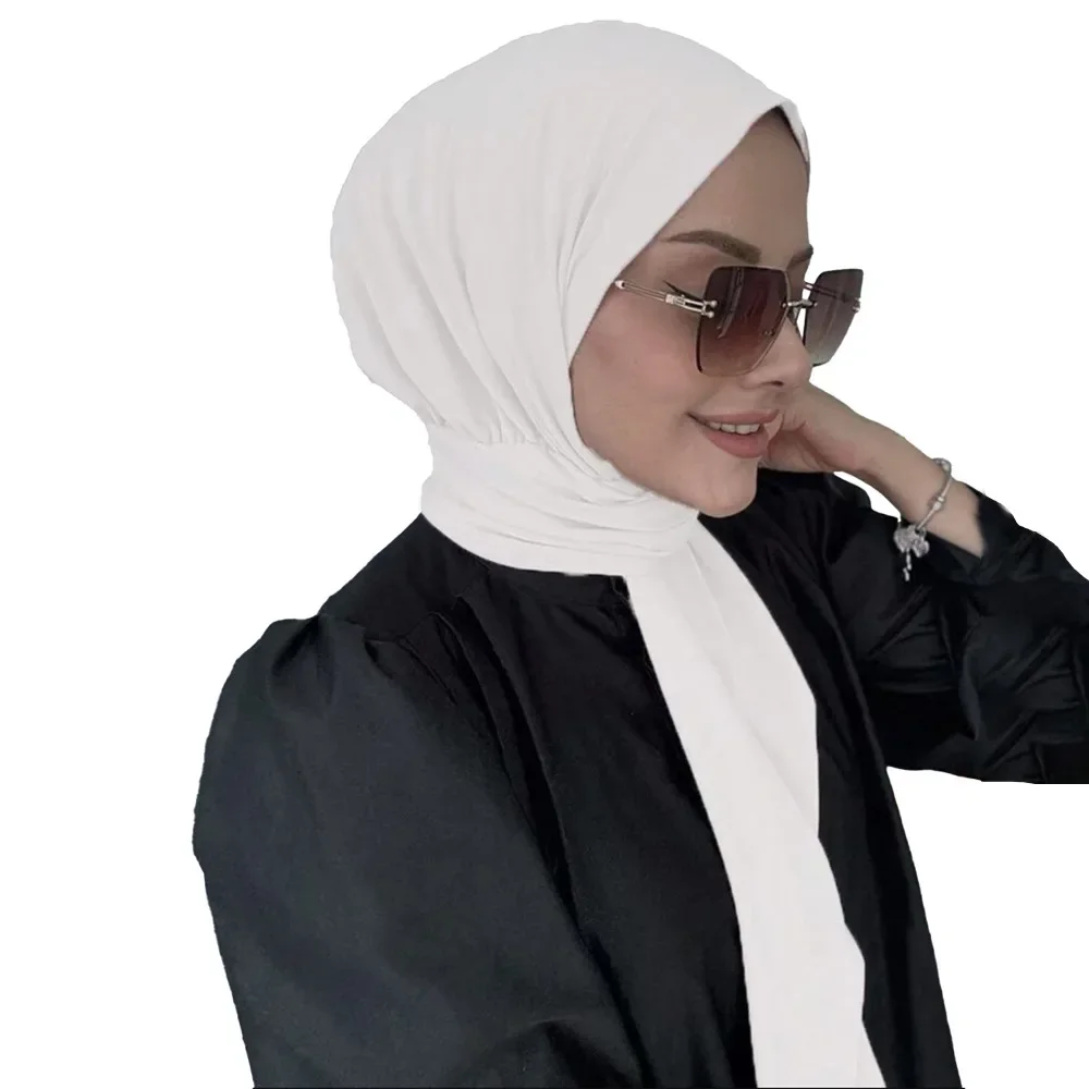 Jersey instantáneo Hijab Undercap Hijabs para Mujer musulmana Hijab Cap cobertura completa envolturas para la cabeza pañuelo islámico Mujer Turbante Mujer