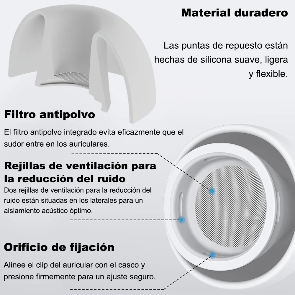 HAPPORIA Almohadillas de Silicona Líquida para AirPods Pro 1ra 2da Generación Almohadillas Antideslizantes Repuesto de Tapas para Auriculares