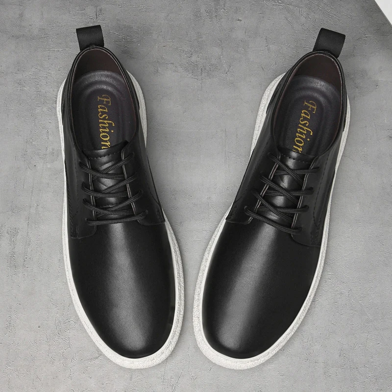 Leather Men Shoes lace up fashion Sneakers Trend Casual Shoe Italian Breathable Leisure Male Sneakers Footwear Men Shoes