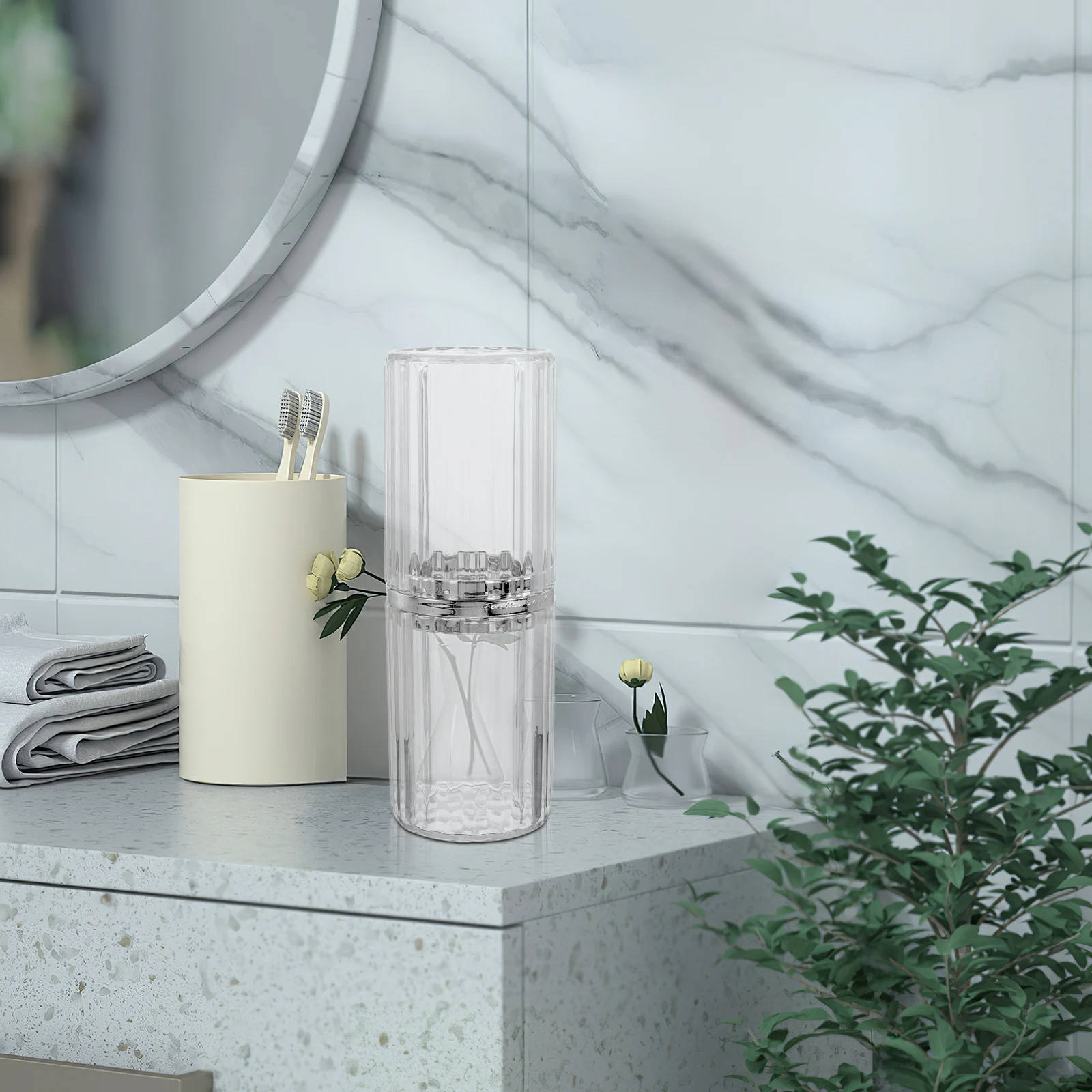 

Toothbrush Travel Detachable Portable Holder for Toothpaste Modern Cup Storage Box Bathroom Organizer Container