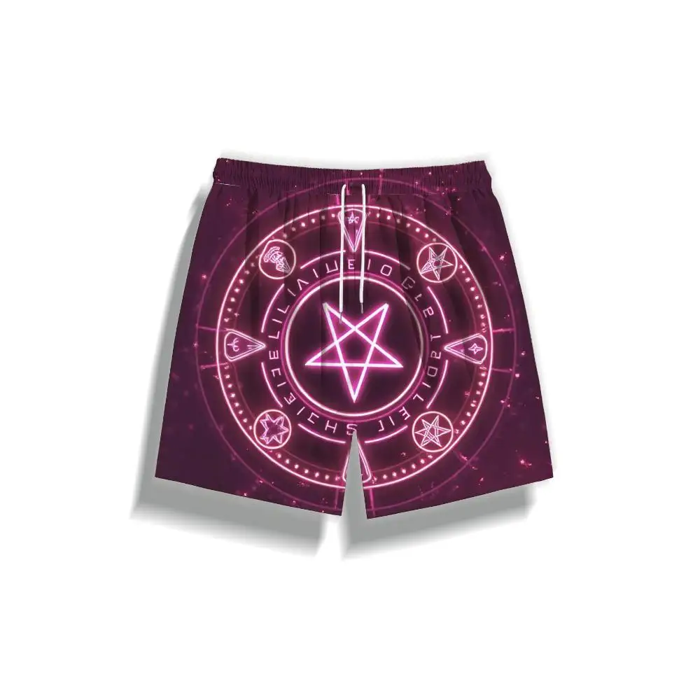 

1pcs Men's Short swim trunks2026 Summer 3D Printed Short sleeve running Polyester Breathable Quick drying sweatpants