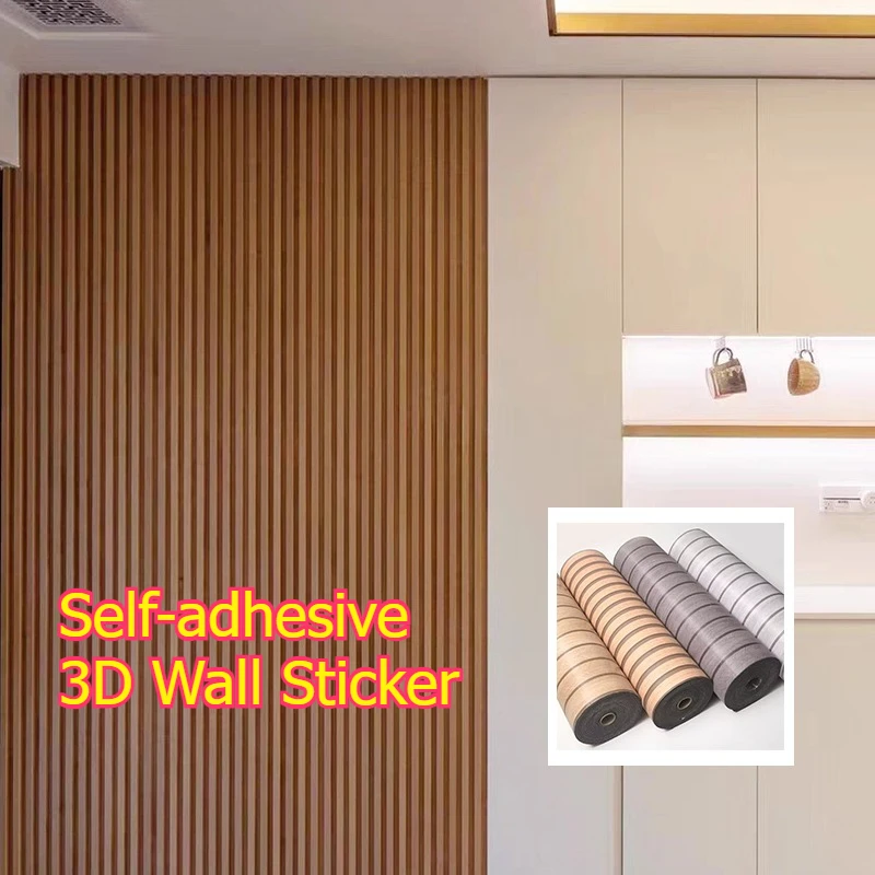 سميكة ثلاثية الأبعاد فو الخشب ذاتية اللصق خلفيات ملصقات جدار غرفة نوم تجديد خلفية ورق الحائط ديكور المنزل قشر وعصا