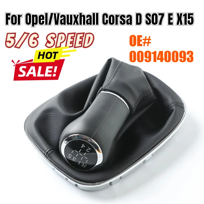 

5 6 Speed Car Gear Shift Knob with Gaitor Boot Manual Transmission 009140093 For Opel/Vauxhall Corsa D S07 E X15 Hatchback Van