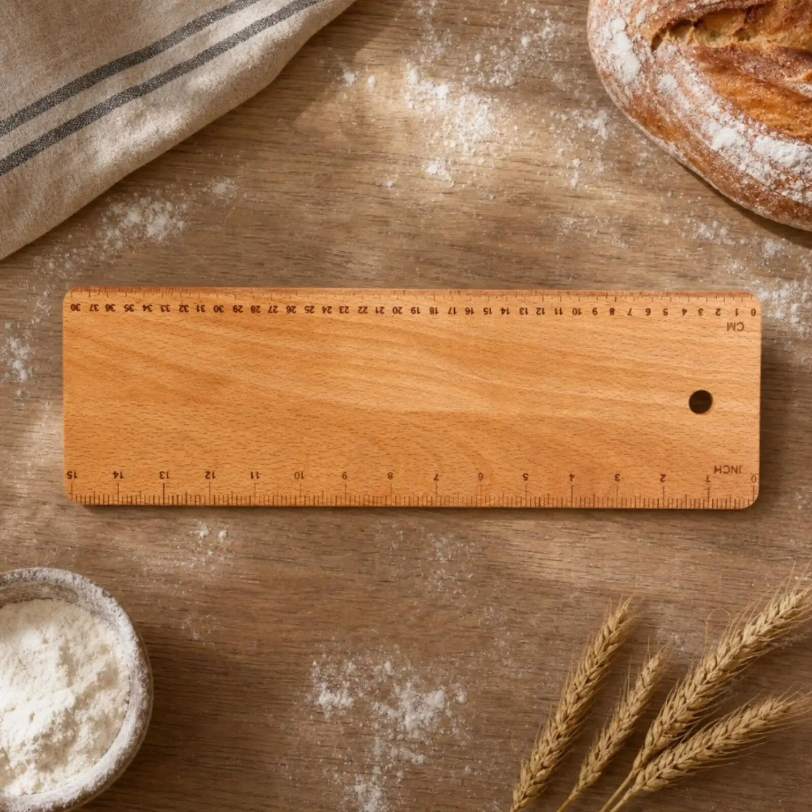 Wooden Bread Transfer Board for Oven Baking with Rounded Corners for Easy Sliding