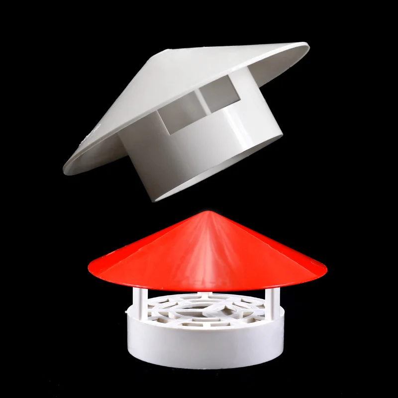 Rejilla de ventilación de techo de PVC, 75mm, 110mm, 160mm, cubierta de ventilación de conductos redondos, rejillas de salida, tapa de extremo de