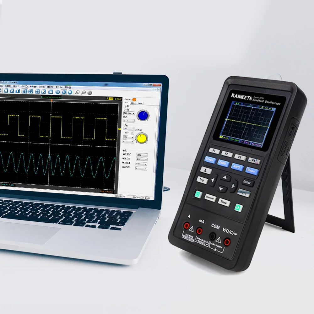 Kaiweets 2D72 Professional True RMS Industrial digital Oscilloscope dual channel Multimeter Portable with TFT color LCD display