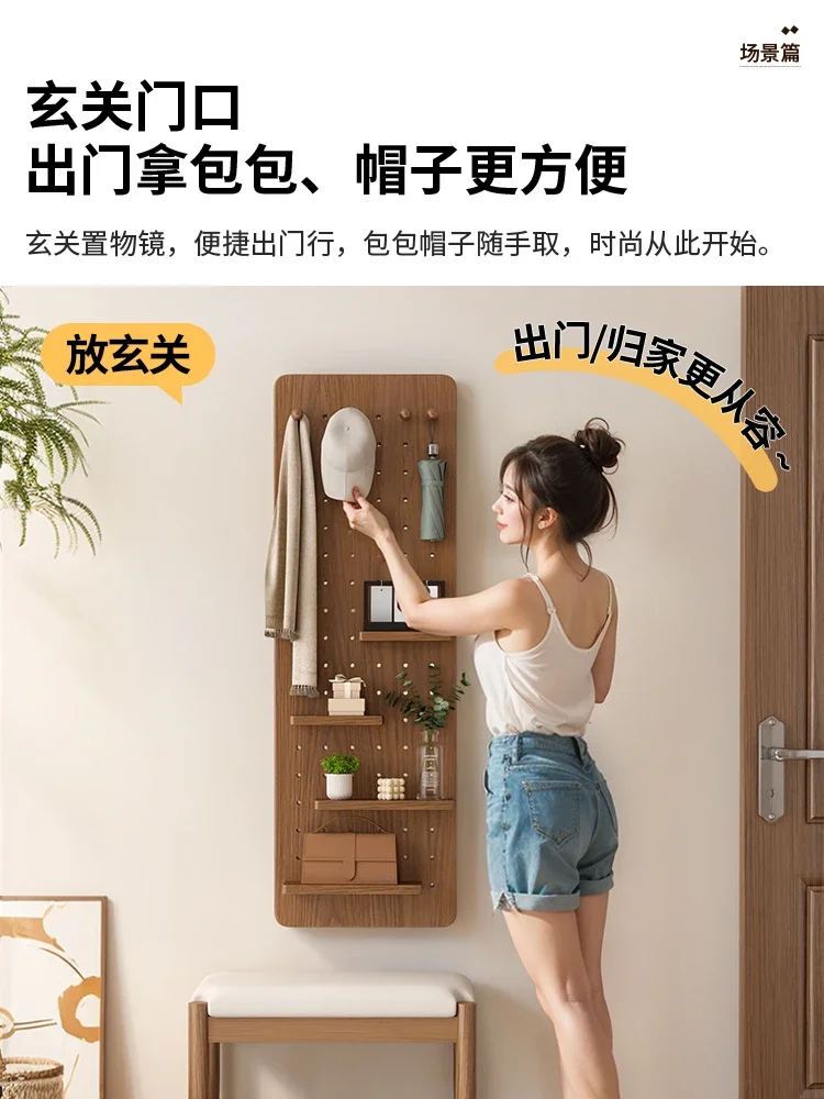 Shangxin Pavilion espelho invisível de comprimento total push-pull perto da parede oculta pode bloquear a parede