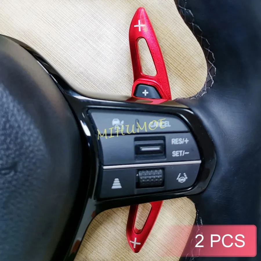 For 2023+ Honda Civic 11th Accord CRV CR-V Pilot Acura Integra Interior Steering Wheel Paddle Shifter Extension Accessories Red