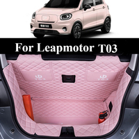 For Leapmotor T03 2024 2025 Car Boot Mat Rear Trunk Liner Cargo Leather Floor Carpet Tray Protector Accessories Mats