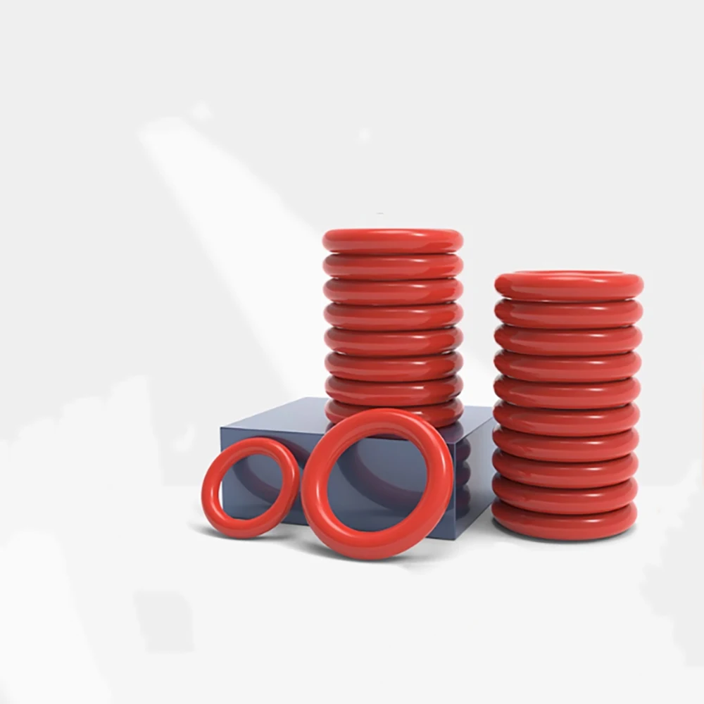 Red Silicon Rubber O-Ring Thick CS 1.5mm OD 5mm-80mm Fluoro Rubber Oil Resistant Gasket Sealing Washer Faucet Plumbing Gaskets