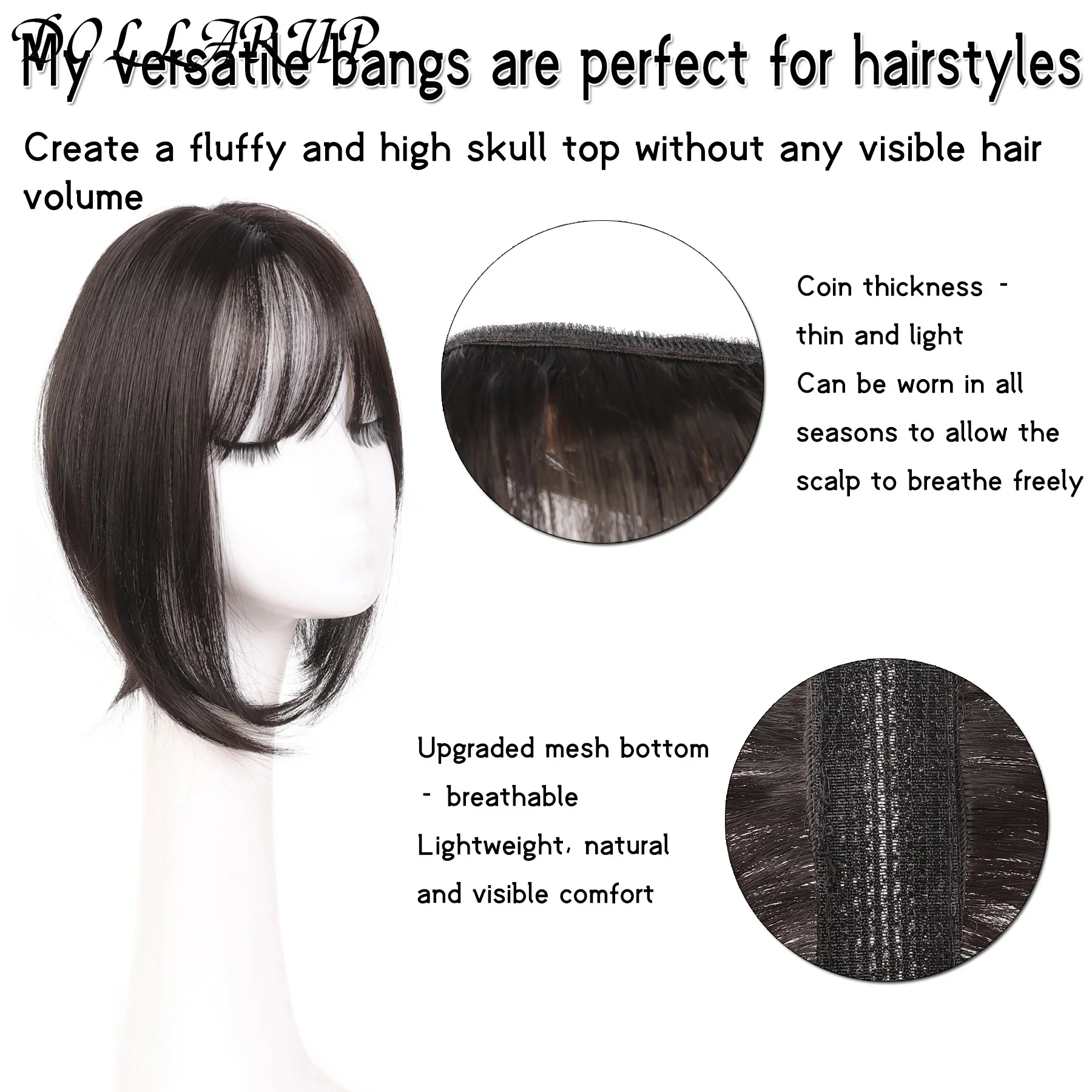 رقعة شعر JKL التوليفية خفيفة الوزن بدون خياطة شعر نسائي أمامي ضفائر فرنسية وصلات شعر صناعية آسيوية #4