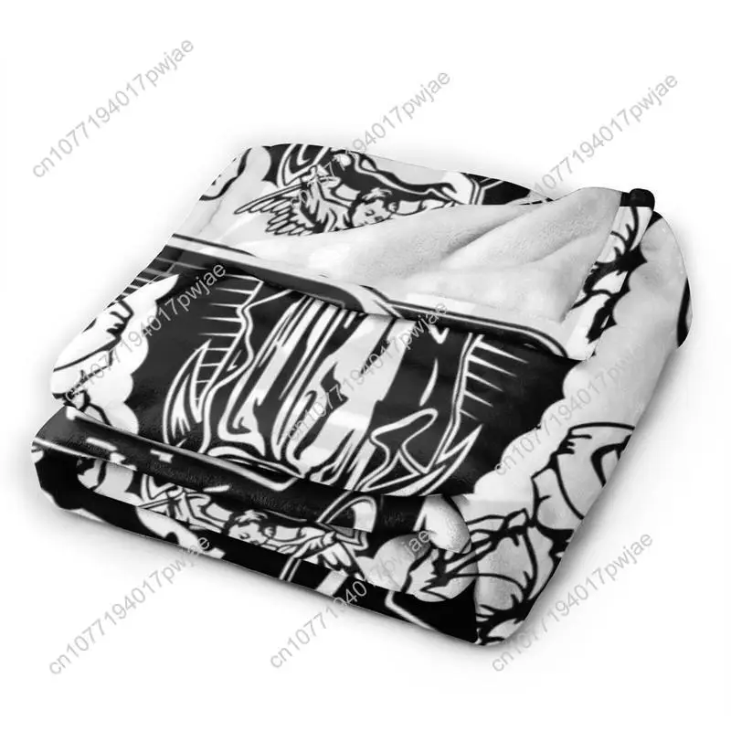 [Warm Flannel Throw Blanket] Soft Flannel Throw Blanket - Warm & Versatile All-Season Gift - Low Rider & Virgin Mary Design with