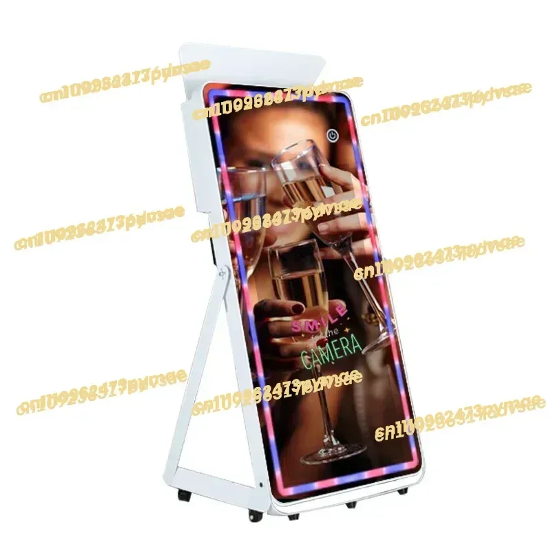 NEW wedding wholesale portable selfie magic mirror photo booth photobooth touch screen led frame for events