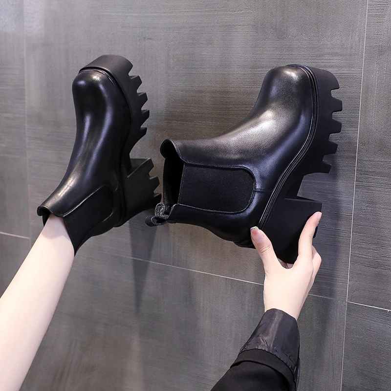 2023 High Quality Women\'s Shoes Mid-Calf Autumn Women\'s Boots Mixed Colors Round Toe High Heels Water Proof Zipper Shoes Female