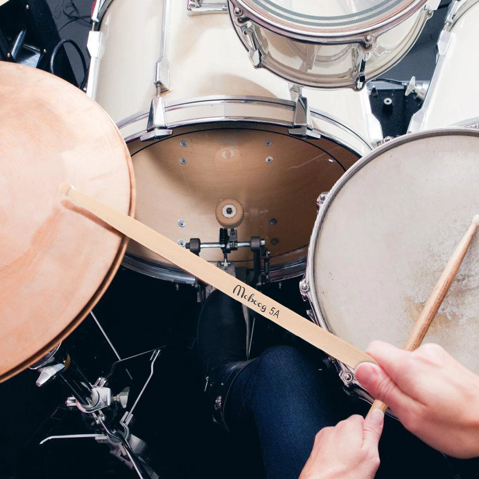 

5A Drumsticks Maple Wood Drum Sticks Replacements Durable Wooden Percussion Sticks Smooth Surface Portable Performance