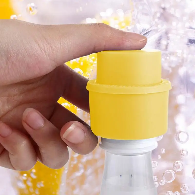 New Vacuum Drink Soda Bottle Stopper Bottle Lid Top Inflatable Soft Sealer Caps Reusable Frozen Fizzy Drink Beverage Bottle Stop