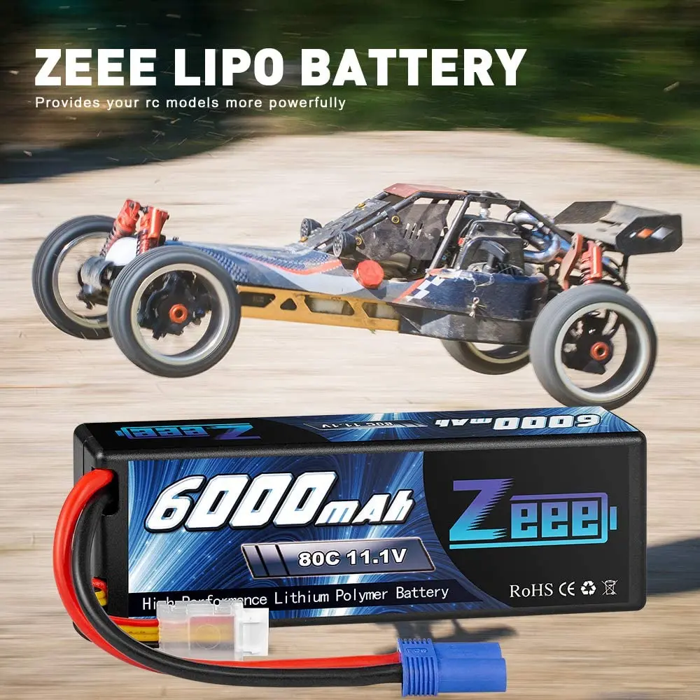 1/2 eenheden zeee 3s lipo batterij 11.1v 80c 6000mah hardcase met ec5 stekker voor rc auto's fpv buggy trucks boten pakken voor rc drones