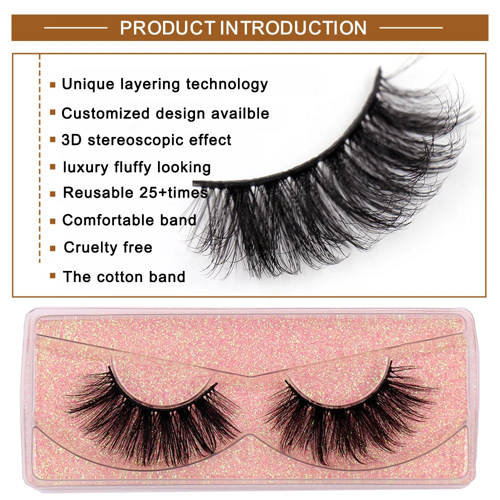 Free Shipping Lashes 3D Faux Cils Eyelashes Soft Wispy Eyelash extensions Wholesale Beauty Health Thick Fake Eyelashes Make Up