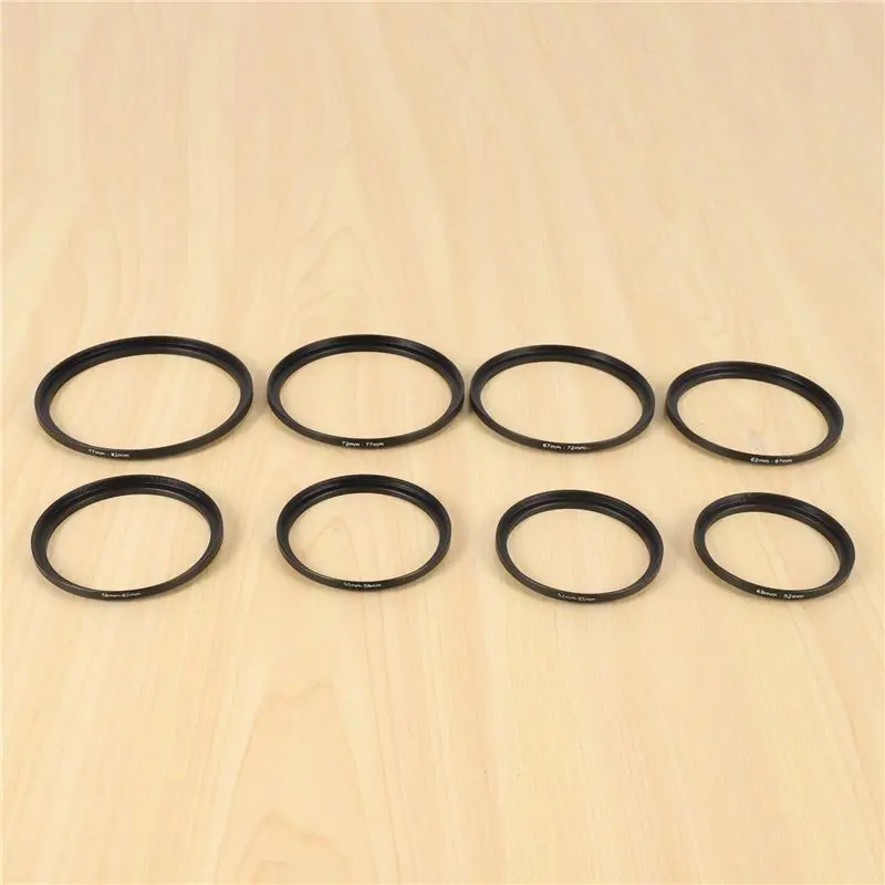 Winter Essential 16 Pieces Step-Up Adapter Ring Set,Includes 49-52Mm, 52-55Mm, 55-58Mm, 58-62Mm, 62-67Mm, 67-72Mm, 72-77Mm, 77-8