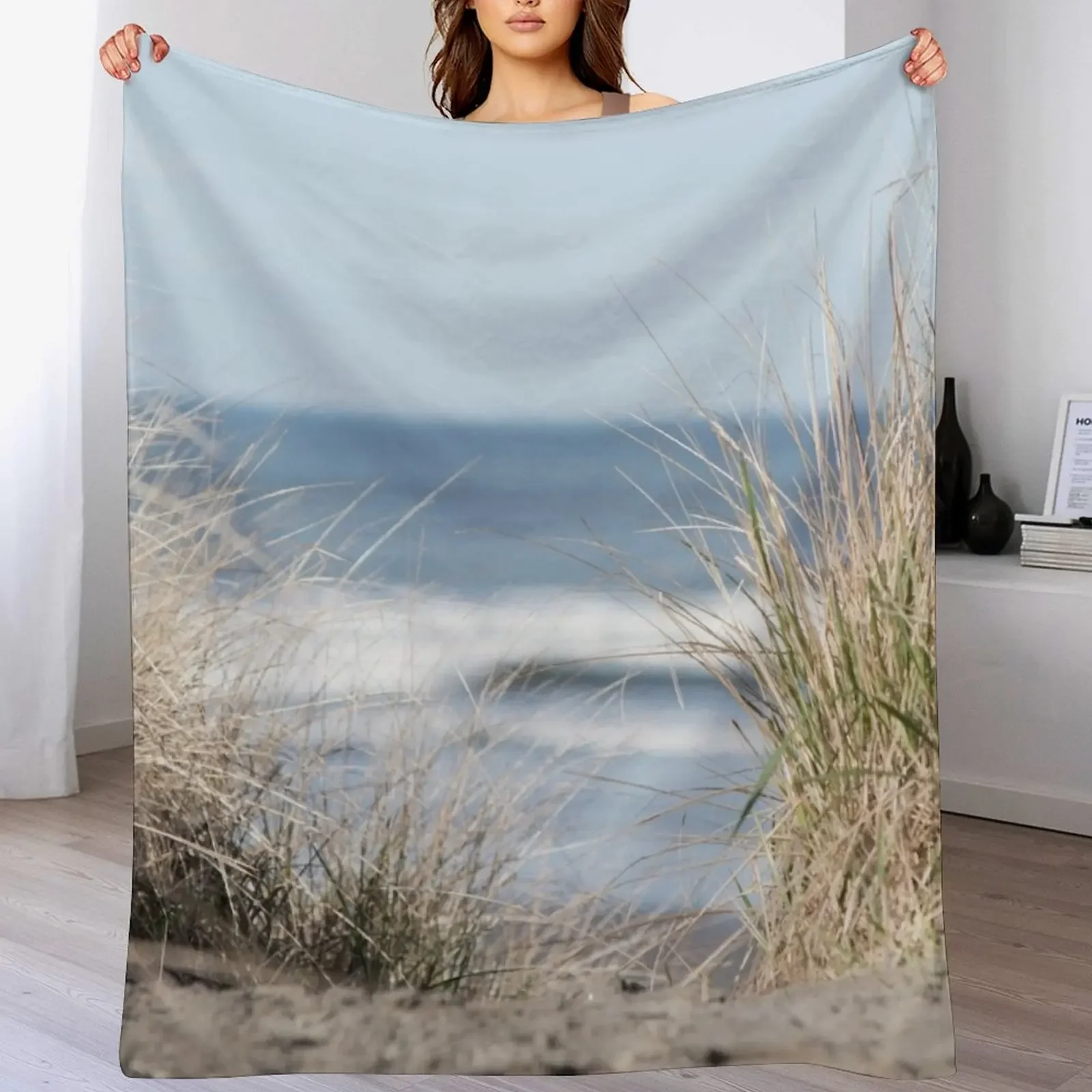 The Beach Beckons Path To Ocean Shore Throw Blanket All Season Soft Lightweight Blanket for Home