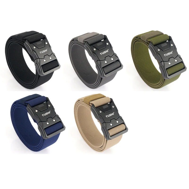 MEDYLA oficjalny prawdziwy pas taktyczny metalowa klamra Quick Release elastyczny pas dorywczo oprzyrządowanie pas treningowy męskie spodnie pas