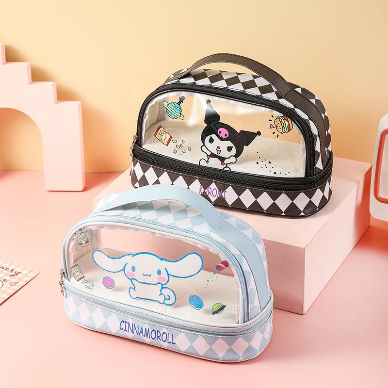 

Double-layer pencil bag Sanrio Kuromi three-dimensional large capacity primary school student stationery bag cartoon pencil box