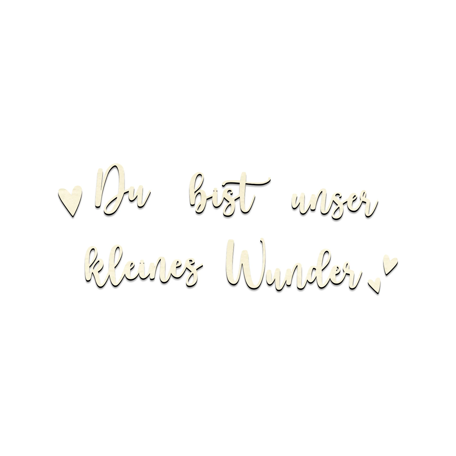 Du bistisches kleines Wunder Wooden Letters - ديكور حائط ثلاثي الأبعاد، لافتة أبجدية لغرفة الأطفال، ديكور حضانة مع قلوب