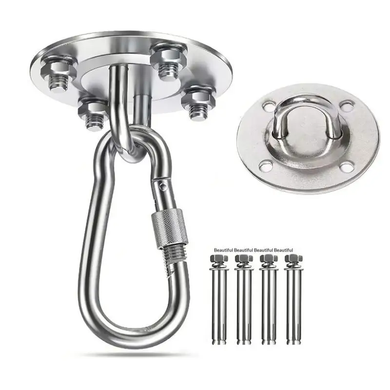 New Stainless Steel Suspension Bracket Hammock Mount Ceiling Hook Yoga Accessories Anchor Hanger For Gym Training
