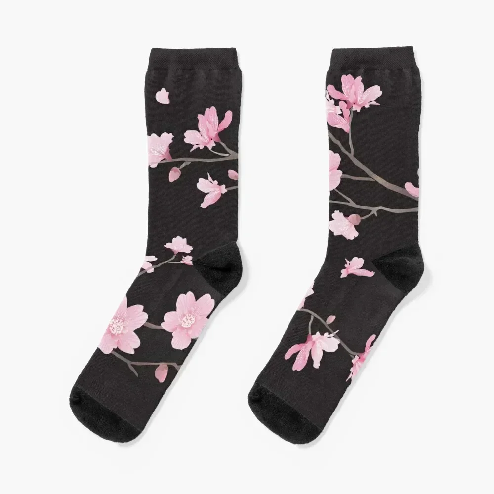 

Cherry Blossom flower plant - Black Socks heated christmas gift Christmas Socks Men's Women's