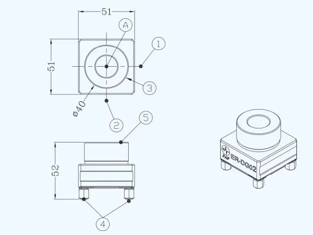CNC Precision Zero Point Clamping Chuck Correction Block, Compatible with EROWA Zero Point Positioning System