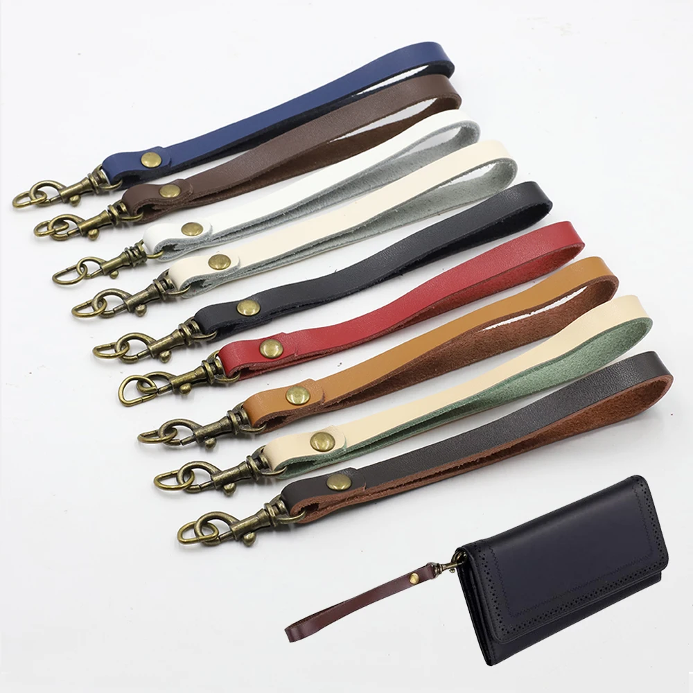 Leather Wristlet Strap Replacement Clutch Purse Bag Handle Belts for Handbag Wallet Key Wrist Lanyard Bags Accessories 14.5cm