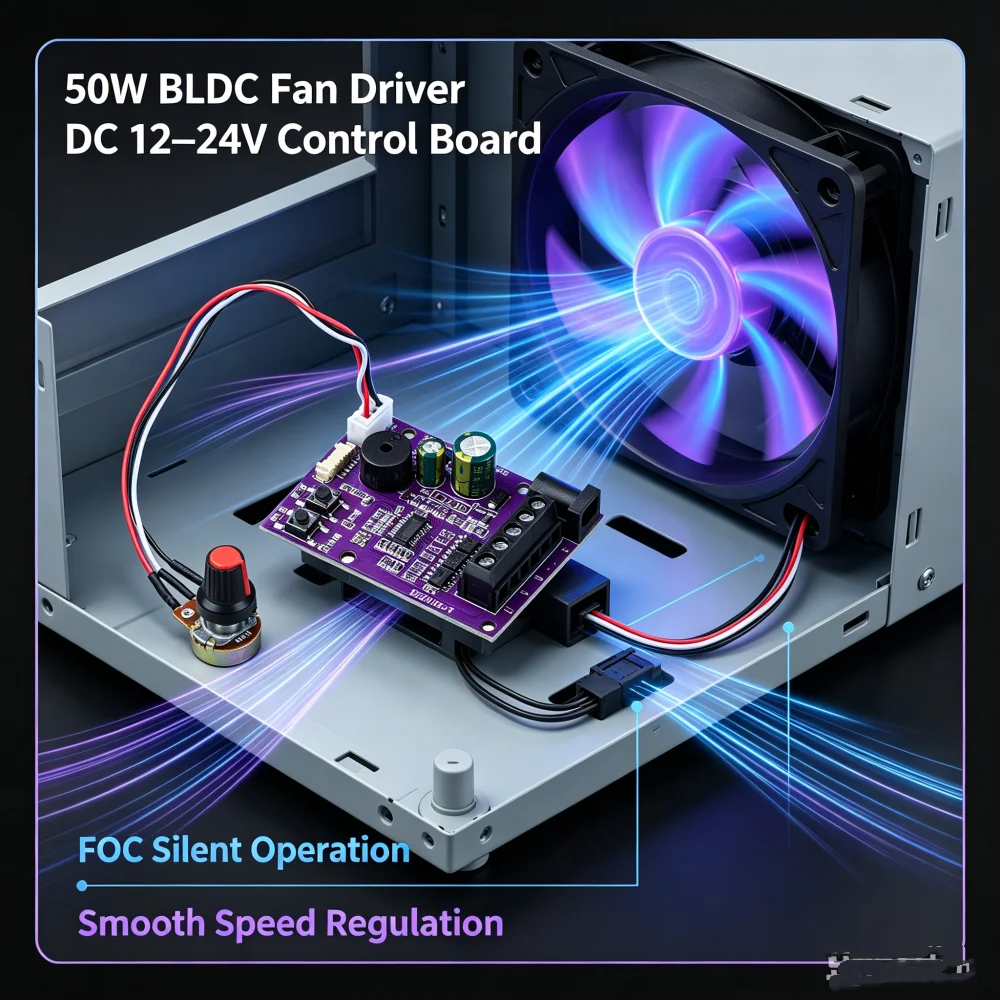 DC Motor Regulator Control Module Voltage DC 12V to 24V 50W Power PWM Motor Speed Controller Automatic