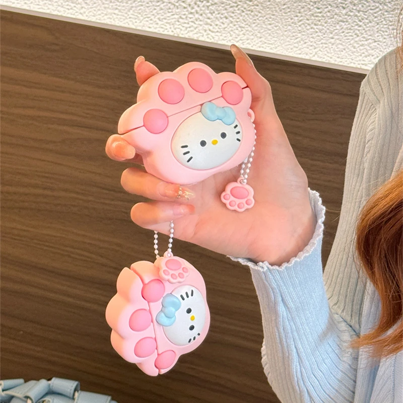 3D Cartoon Claw Hello Kitty Earphone Cover For Apple AirPods 1 2 3 Generation Airpods Pro/Pro2 Wireless Bluetooth Headphone Case