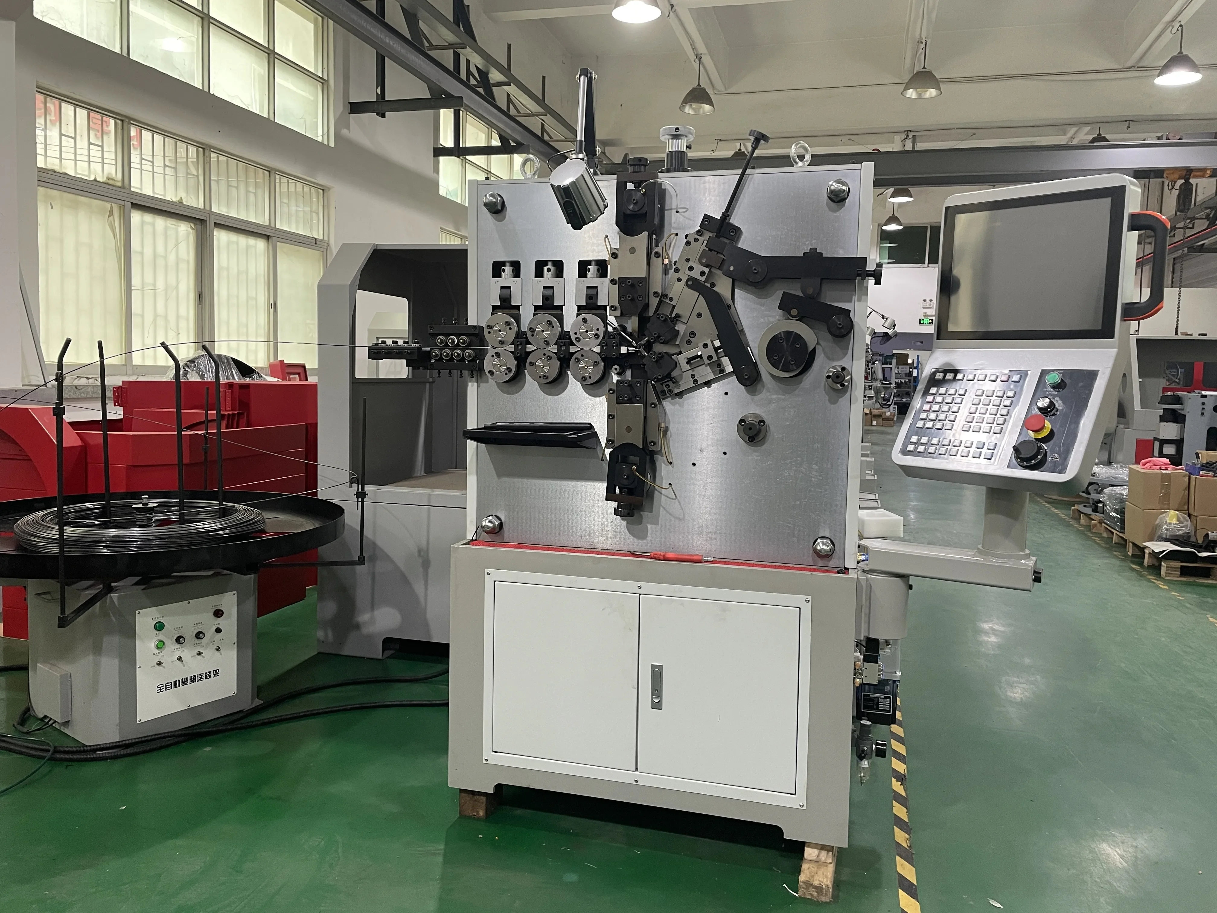 US-540 High Speed CNC Automatic Conical Compression Spring Making Machine