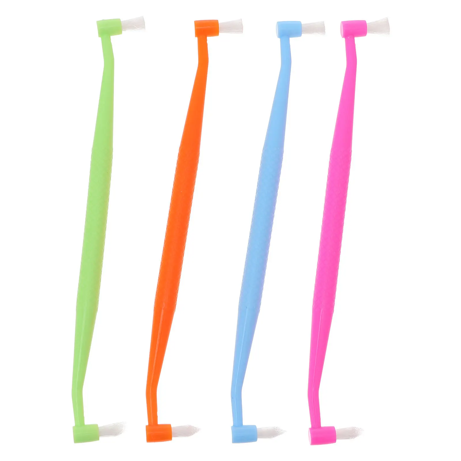4Pcs Interdental Toothbrush Dual Head Small Bristle for Food Debris Removal Tapered Tuft Orthodontic Care Tooth Brush