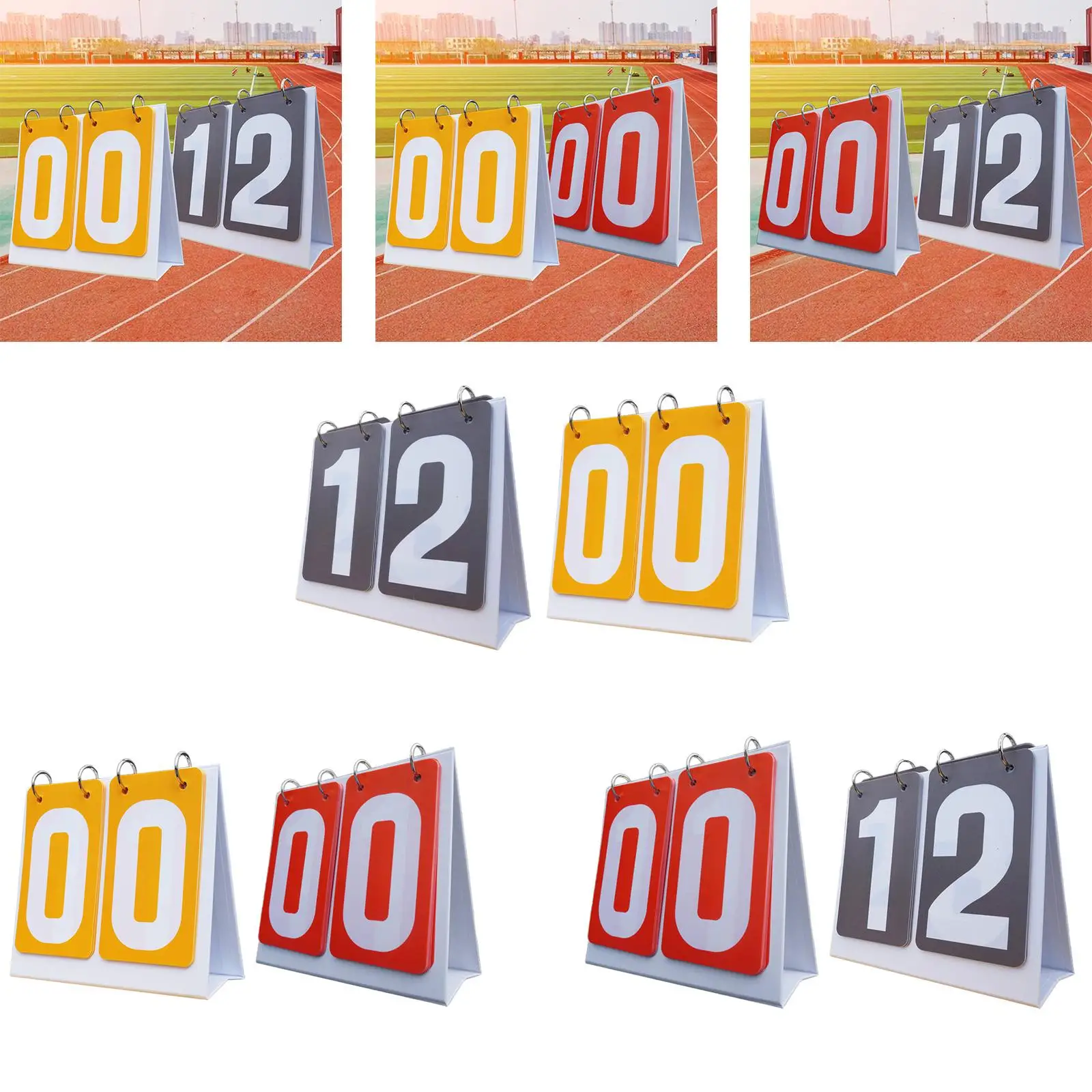 

2 Pieces Table Score Flippers 2 digits Sports Scoreboards for Coaches Soccer