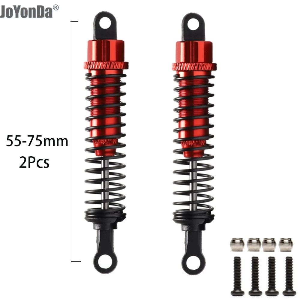 2pcs 55-75mm Aluminum Rear Oil Shock Absorber for 1:12 RC Car Wltoys K959 L959 L969 L979 L202 L212 L222