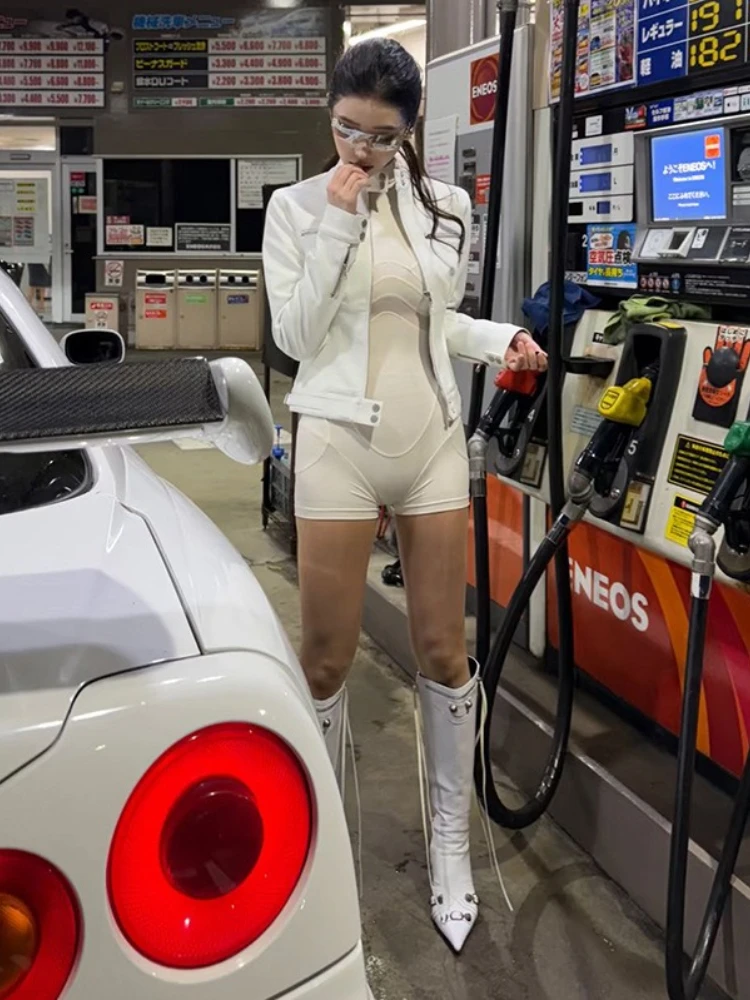 2025 แฟชั่นฤดูร้อนใหม่ผู้หญิงElegantและเซ็กซี่กีฬายืดJumpsuitออกแบบอเนกประสงค์Streetสาวร้อนJumpsuit