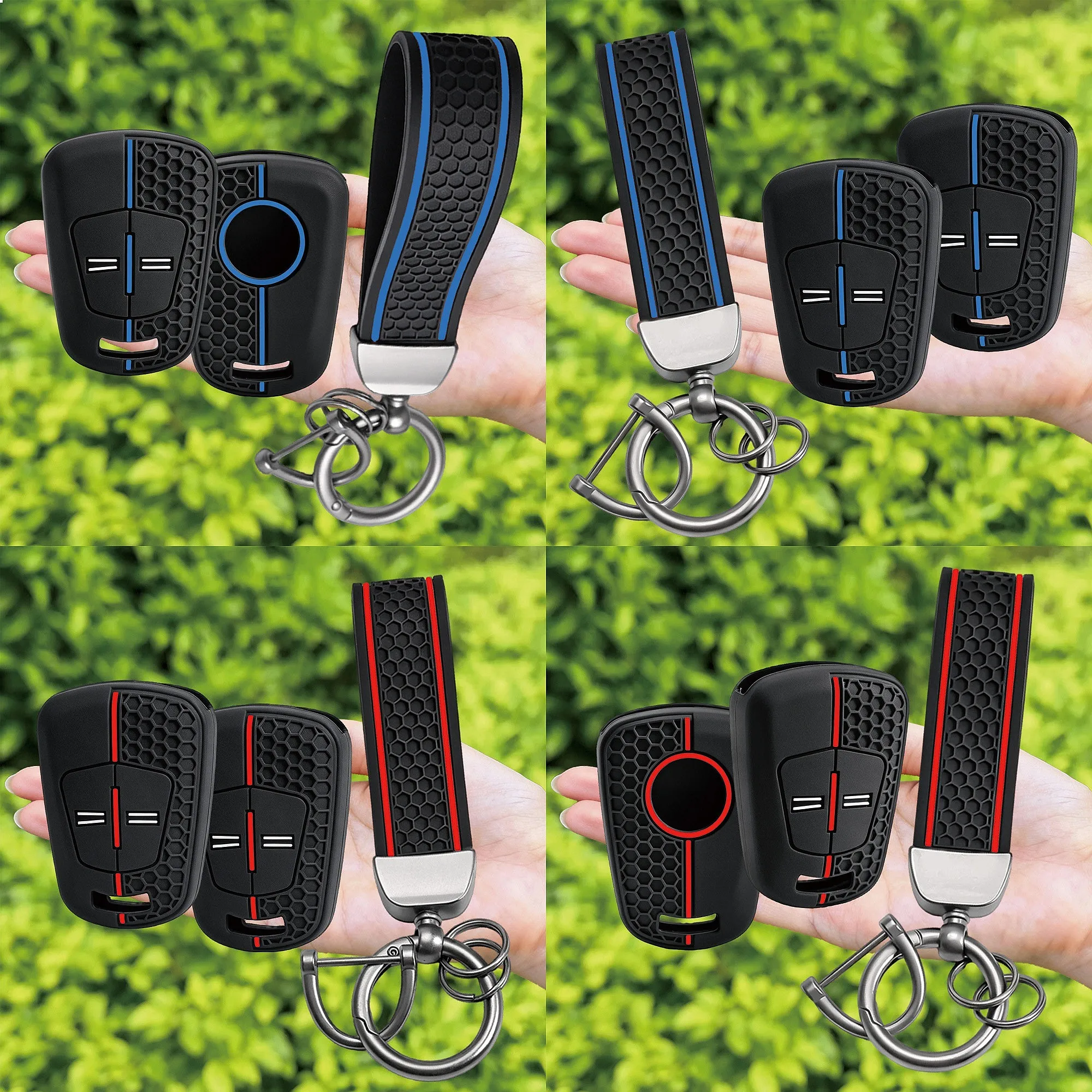 Silicone Car Key Fob Cover Remote Key Shell For Vauxhall Opel Corsa Agila Meriva 2 Buttons